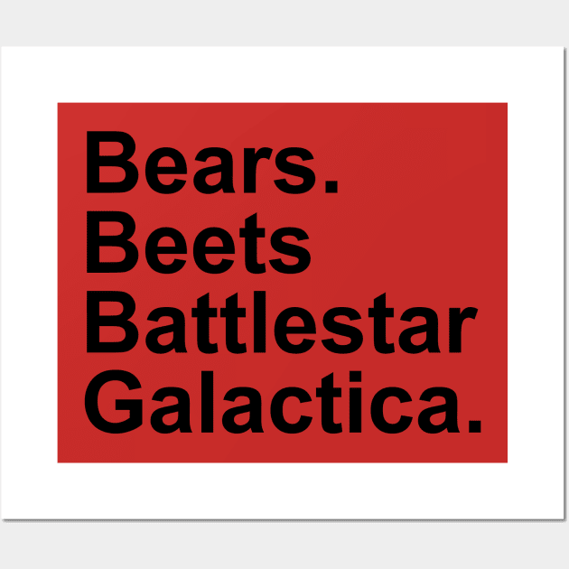 The Office - Bears, Beats, Battlestar Galactica Wall Art by Strictly Homicide Podcast